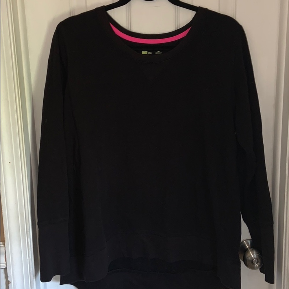 XERSION BLACK THIN CREW NECK